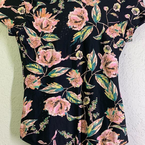 O'NEILL Swimsuit Van Don One Piece Cap Sleeve Open Back Floral One Piece - Picture 7 of 14